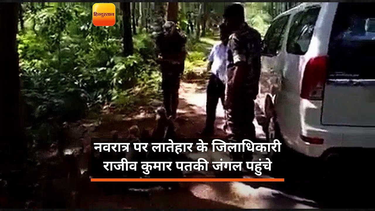 झारखंडः नवरात्र में बंदरों को फल खिलाने जंगल पहुंचे जिलाधिकारी