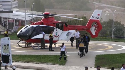 Hava ambulansı toz bulutuna rağmen hasta için havalandı - MALATYA