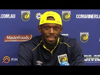 Usain Bolt Full Press Conference After Scoring First Goals For Central Coast Mariners