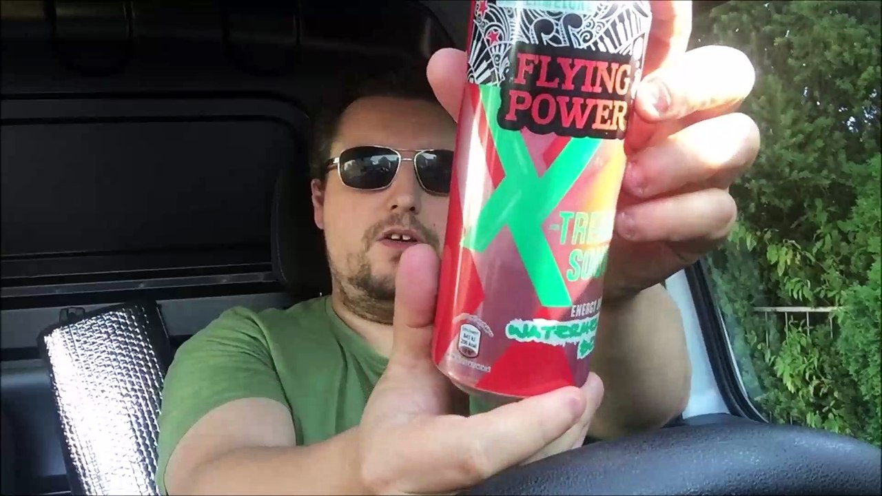 Flying Power Energy Drink Xtreme Sours Watermelon Bomb Review und Test