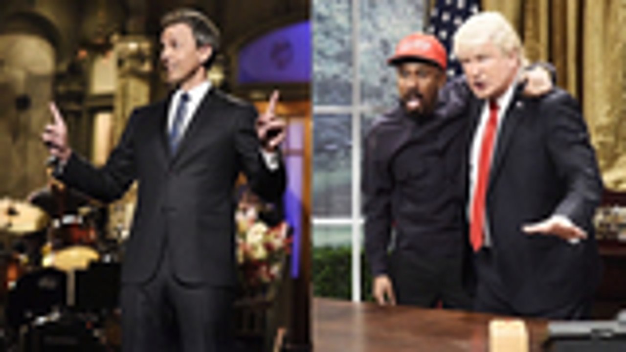 'SNL' Recap: Host Seth Meyers Returns to "Weekend Update" & Alec Baldwin Reprises His Trump Role to Parody Kanye | THR News