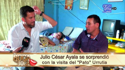 Julio César Ayala se sorprendió con la visita del “Pato” Urrutia