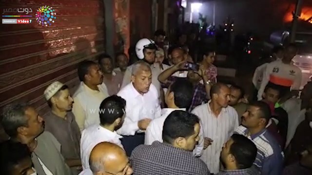 محافظ المنوفية يتفقد مخزن الكاوتش بشبين الكوم بعد السيطرة على الحريق