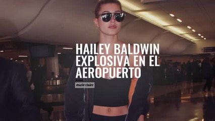 Hailey Baldwin explosiva en el aeropuerto