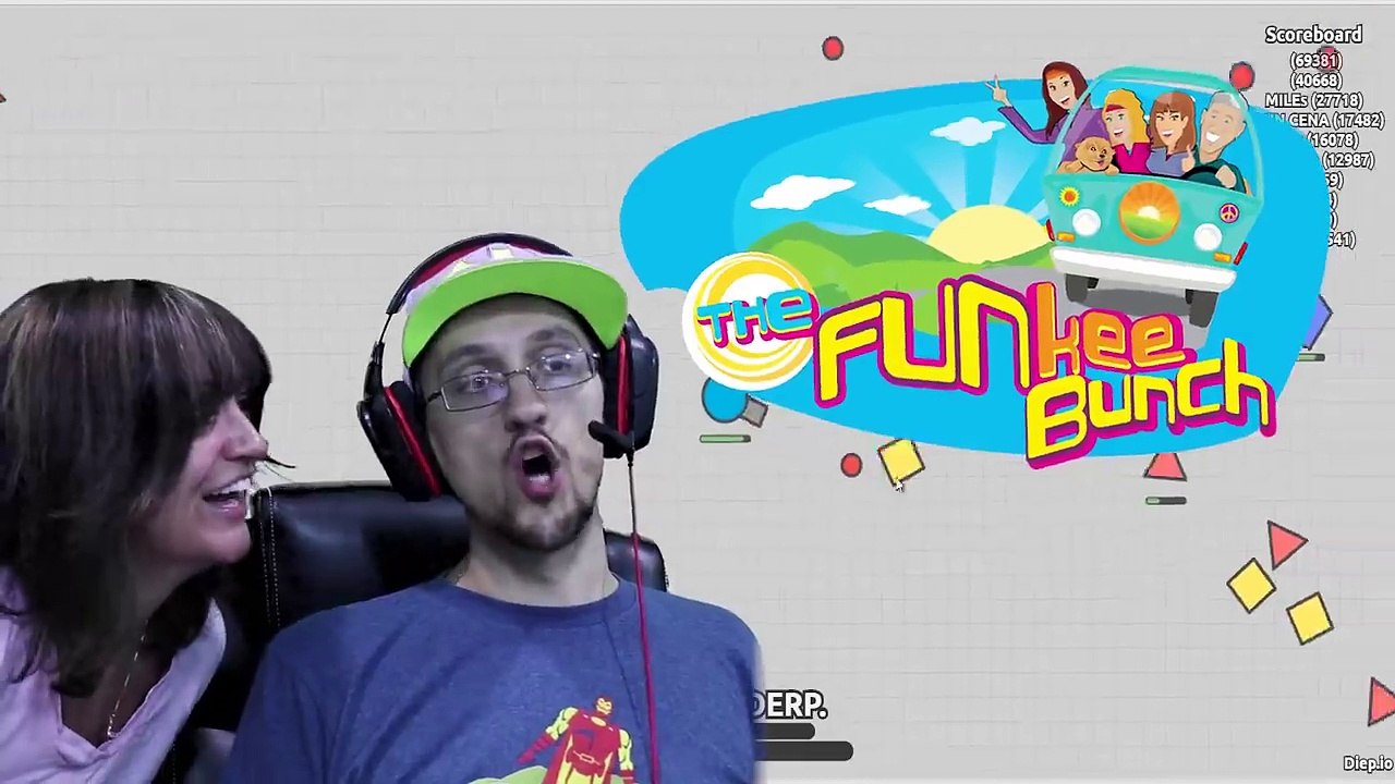 DIEP.IO TANK WARS + GEOMETRY DASH FLASH Version IMPOSSIBLE GAME (FGTEEV Hyper DERPY IO Game Fun!)