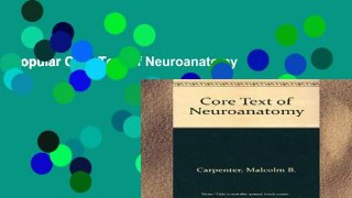 Popular Core Text of Neuroanatomy