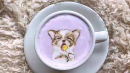 El barista surcoreano que hace obras de arte en el café