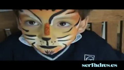 Cómo hacer un maquillaje de León o Tigre para niños