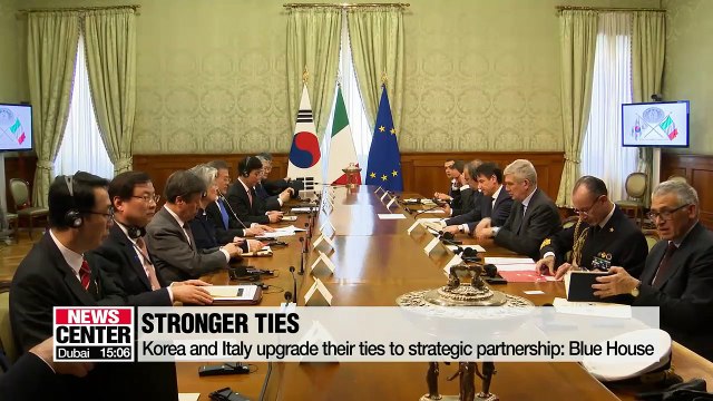 Leaders of Korea and Italy agree to boost ties between two sides; sign MOUs