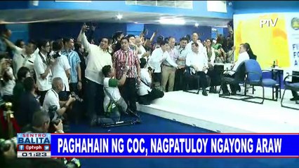 Paghahain ng COC, nagpatuloy ngayong araw