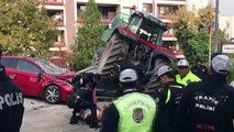 Başkent Ankara'da 'Dur' ihtarına uymayan traktör, sürücüsü vurularak durduruldu
