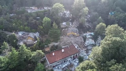 Yıkımında Sona Gelinen Adnan Oktar'ın Villasındaki Son Durum Havadan Görüntülendi