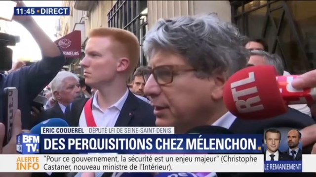 Coquerel accuse le pouvoir politique d'être derrière les perquisitions menées au siège de La France insoumise et chez Mélenchon