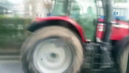 Traktör ile İsrail Büyükelçiliği'ne saldırmak isterken durduruldu