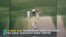 15-year old Nasim Shah flattens first-class pros on debut