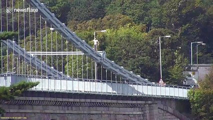 Man climbs 150ft bridge after being denied a drink in local pub