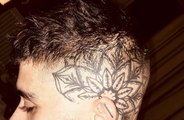Zayn Malik shows off giant floral head tattoo