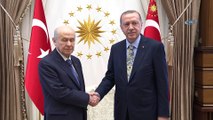 Cumhurbaşkanı Recep Tayyip Erdoğan, Mhp lideri Bahçeli'yi Beştepe'de kabul etti