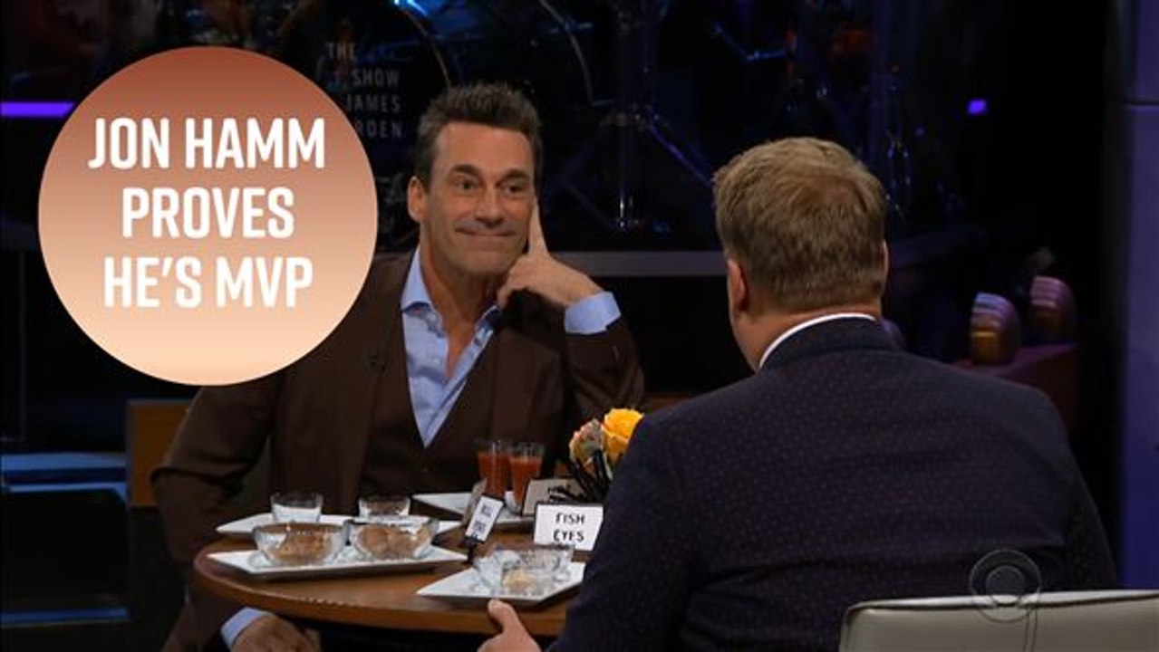 Jon Hamm is the all-time winner of James Corden's Spill Your Guts