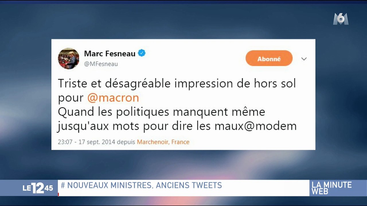 Nouveaux ministres, anciens Tweets