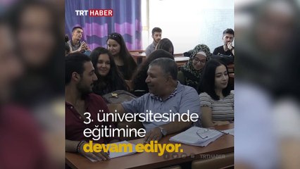 57 yaşında hem öğretmen hem öğrenci