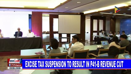 Excise tax suspension to result in P41-B revenue cut