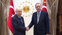 Cumhurbaşkanı Erdoğan, MHP Lideri Bahçeli'yi Beştepe'de Kabul Etti