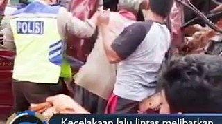 Kecelakaan maut terjadi sekitar pukul 16.15 WIB di Jalan Semarang-Solo Pertigaan Dukuh Pomah, Kecamatan Mojosongo, Kabupaten Boyolali, pada Sabtu (13/10/2018).