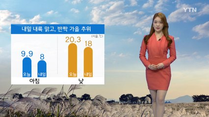[날씨] 내륙 맑고 반짝 가을 추위...동해안 비 / YTN