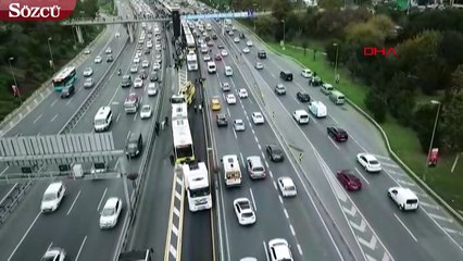 Metrobüs kaza yaptı