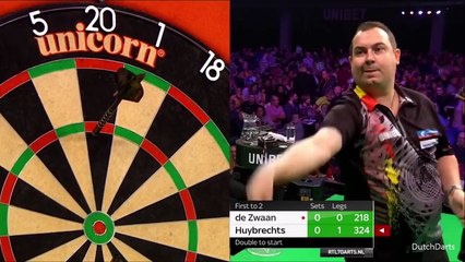 Jeffrey de Zwaan vs Kim Huybrechts | Round 1 | World Grand Prix Darts 2018
