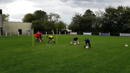 échauffement des jeunes gardiens