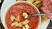 RECIPE ➡️ Nothing says childhood like homemade tomato soup, especially when its topped with grilled cheese croutons!