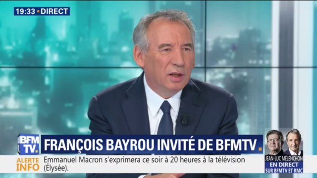 François Bayrou estime que le Président a décidé de mettre de l'ordre dans les esprits