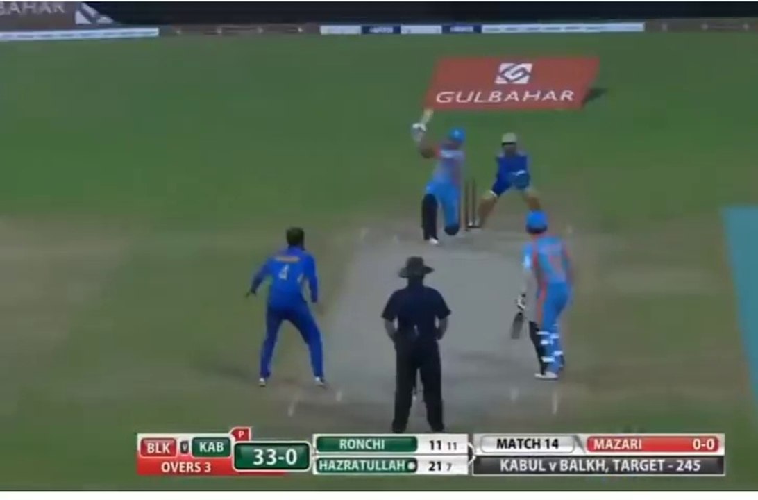 1 OVER= 37  Runs !!!!!! New world record in by "Hazratulah"!!!! must see