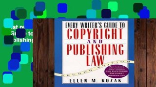Best product  Every Writer s Guide to Copyright and Publishing Law