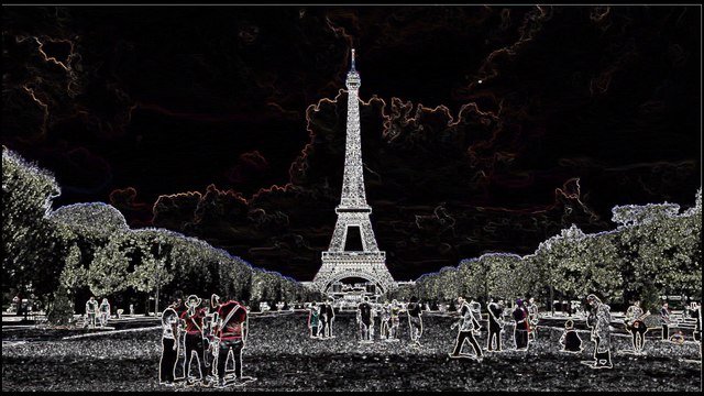 Eifel Tower, Paris, France with Dark Edge FX