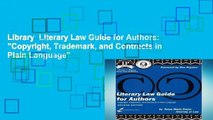 Library  Literary Law Guide for Authors: 
