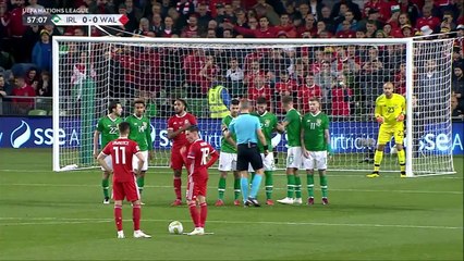 Harry Wilson fantastic free kick goal vs Ireland (0-1)
