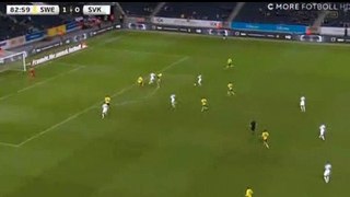 Sweden 1  -   0  Slovakia - 16/10/2018  Guidetti J., Sweden  Super Amazing Goal 52' HD Full Screen WORLD: Friendly International .