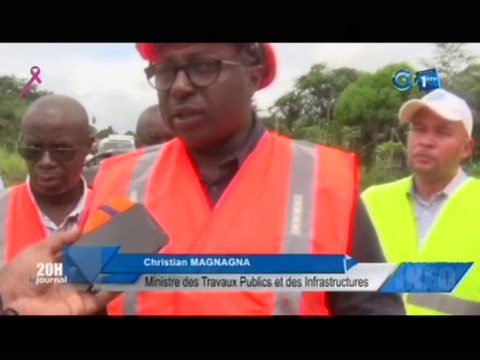 RTG/Visite d’une délégation du Ministère des travaux publics et des infrastructures sur plusieurs sites de la nationale 1