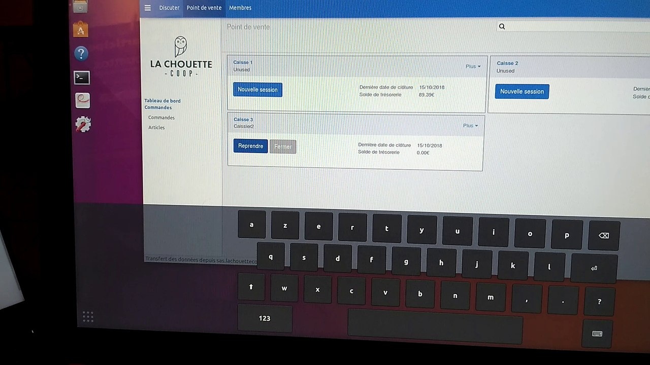 Utilisation écran tactile