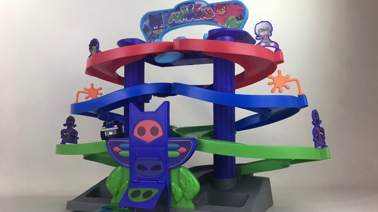 PJ Masks Nighttime Adventures Spiral Playset Gekko Night Ninja Bus || Keith's Toy - video Dailymotion