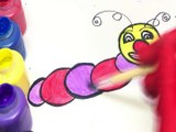 Glitter Caterpillar drawing and coloring for Kids, Toddlers Toy Art