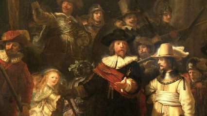 "La ronde de nuit" de Rembrandt restaurée en public