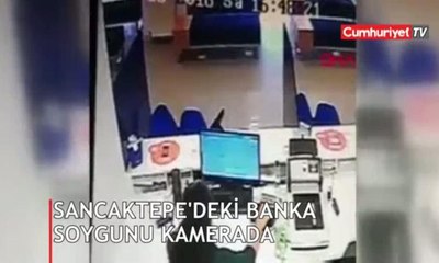 İstanbul'daki banka soygunu kamerada