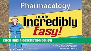 Library  Pharmacology Made Incredibly Easy (Incredibly Easy! Series (R))
