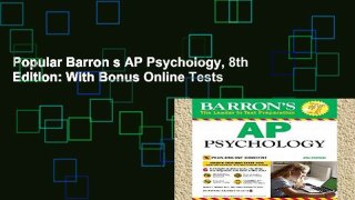 Popular Barron s AP Psychology, 8th Edition: With Bonus Online Tests