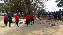 National team head coach Sven Vandenbroek this morning led national team players to the Gabon crash site in Libreville. In 1993, Zambia lost the entire Nation