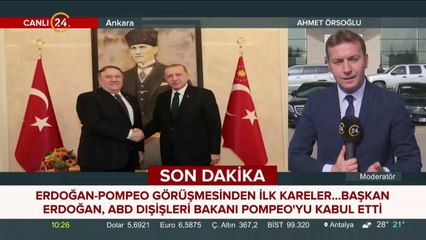 Cumhurbaşkanı Erdoğan ve Pompeo görüşüyor